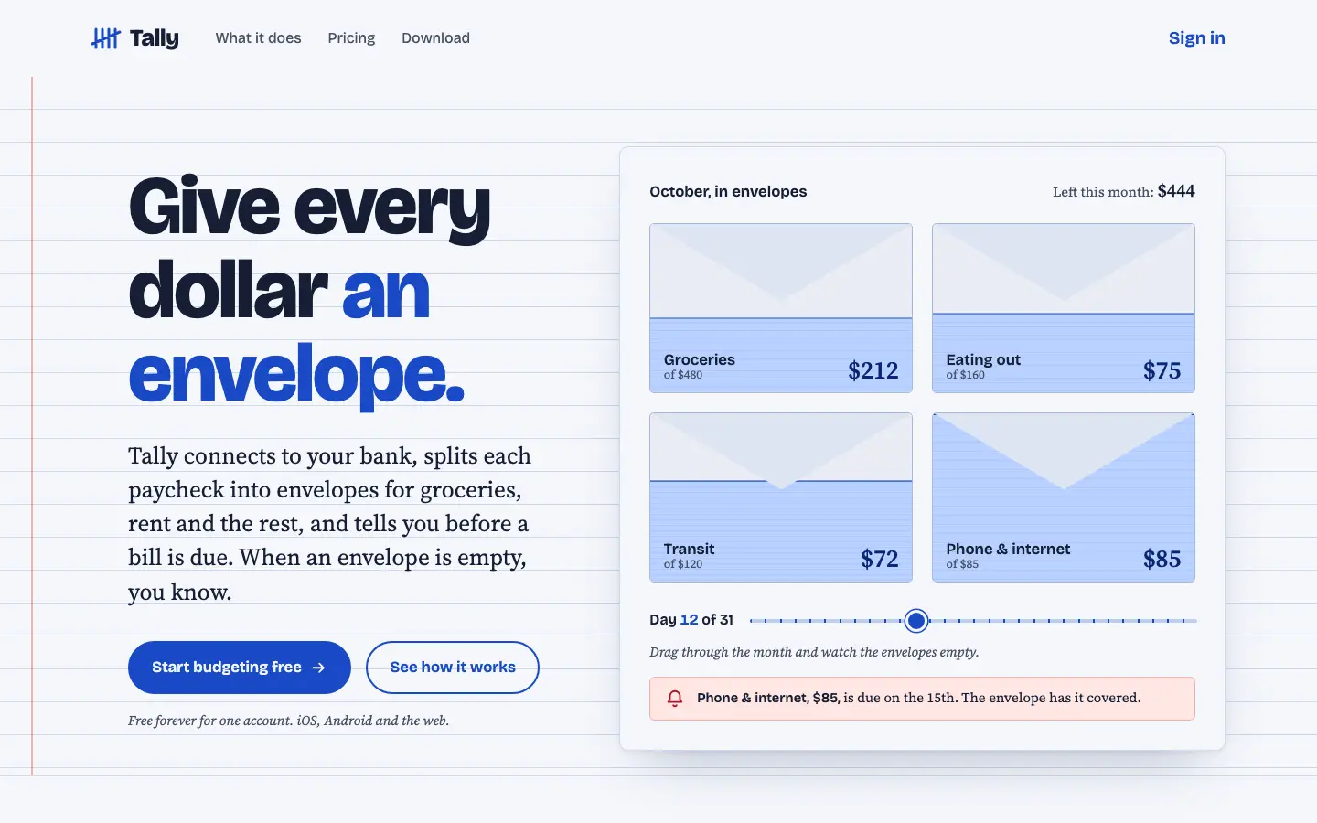 After: Tally landing page, made with Auteur