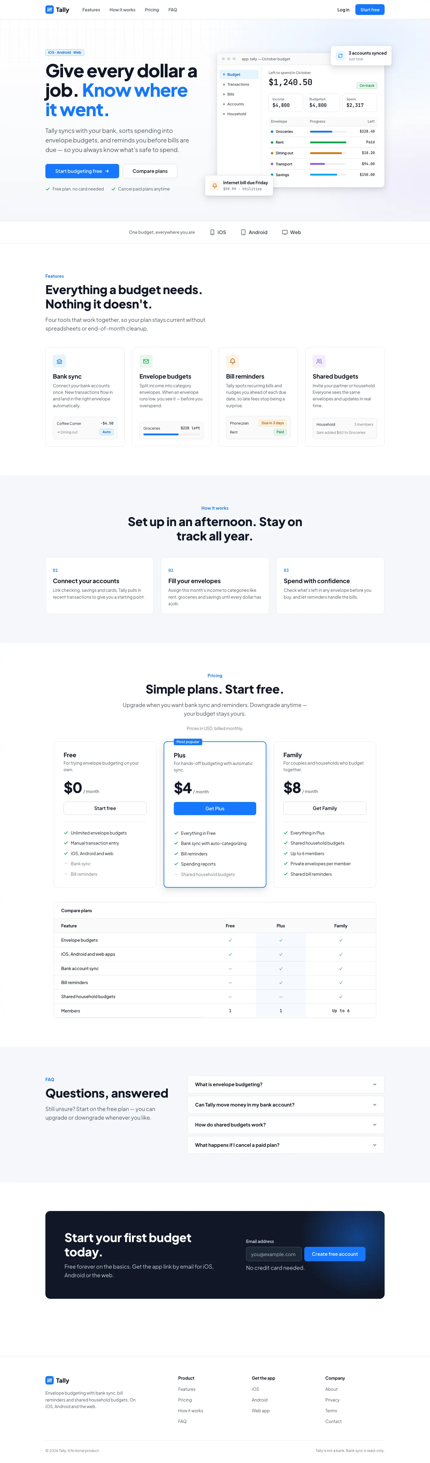 After: Tally landing page, made with Ant (Awesome Design Skills)