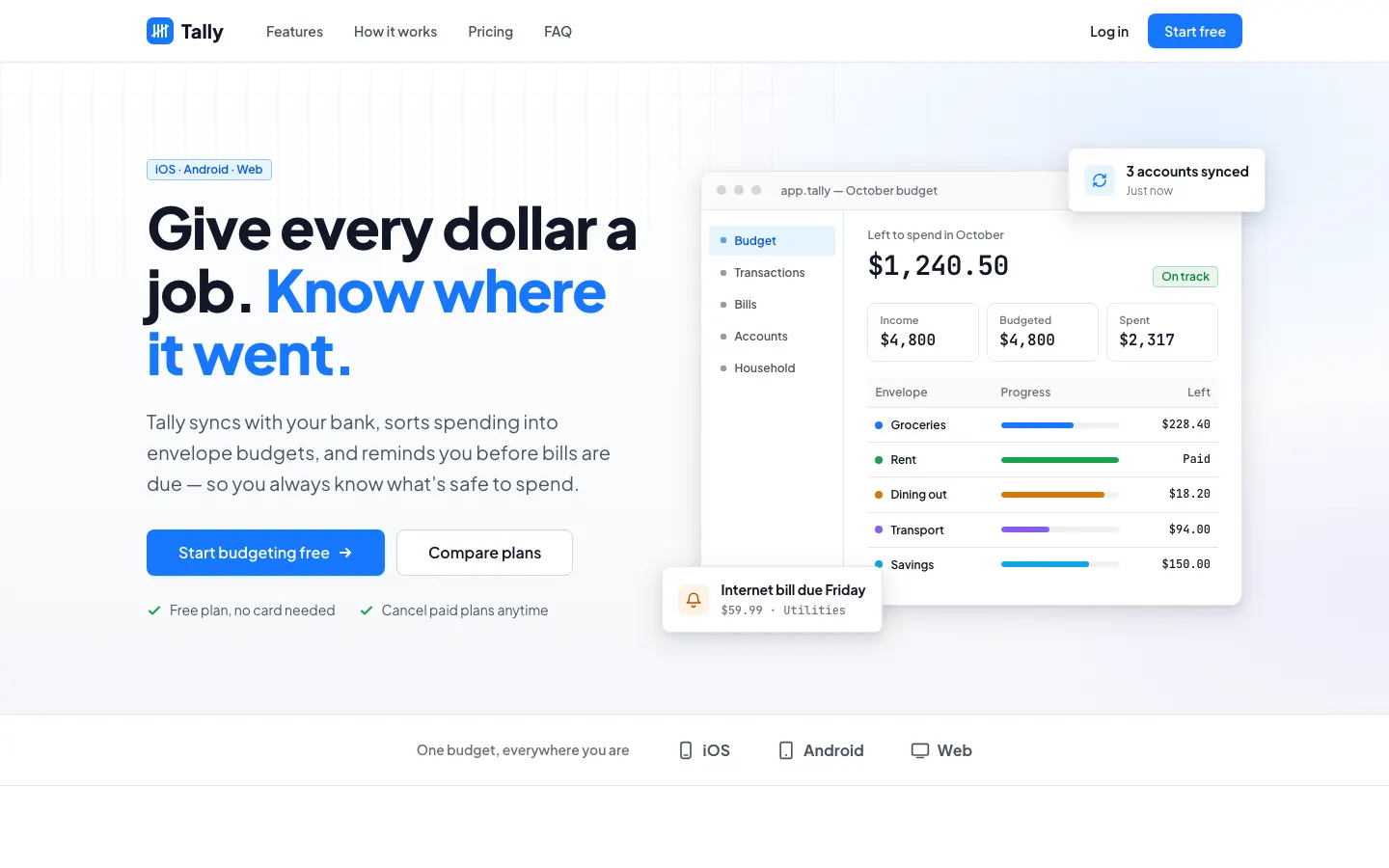 After: Tally landing page, made with Ant (Awesome Design Skills)