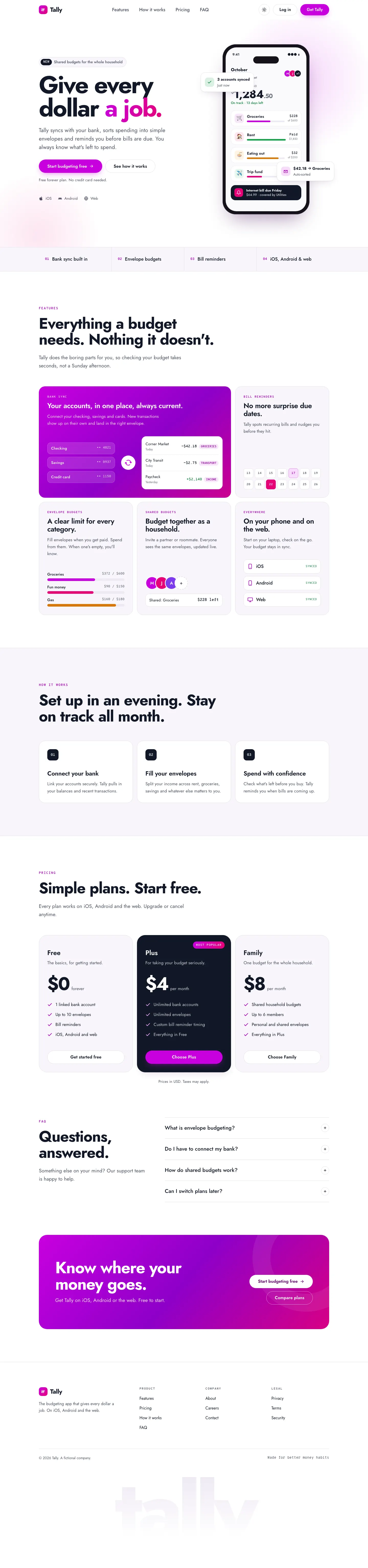 After: Tally landing page, made with Contemporary (Awesome Design Skills)
