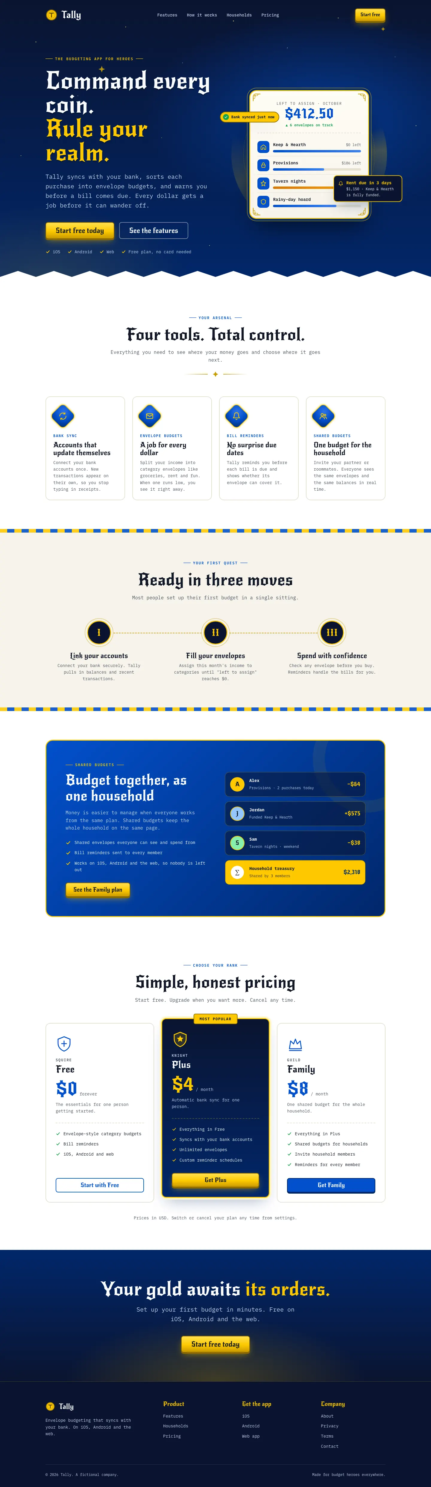 After: Tally landing page, made with Fantasy (Awesome Design Skills)