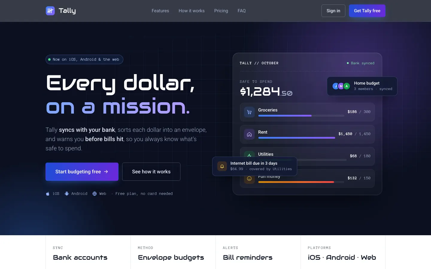 After: Tally landing page, made with Futuristic (Awesome Design Skills)