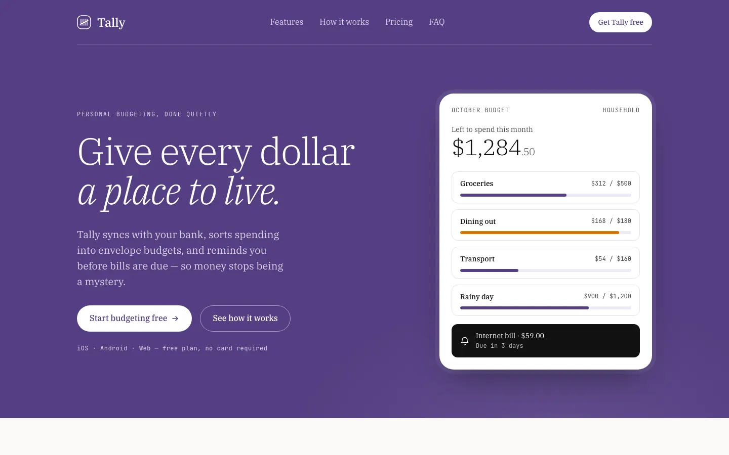 After: Tally landing page, made with Modern (Awesome Design Skills)