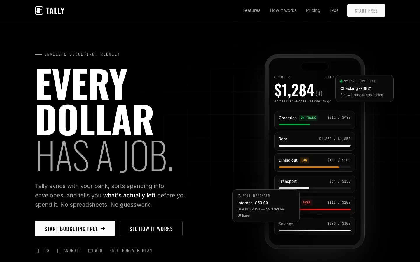 After: Tally landing page, made with Power (Awesome Design Skills)