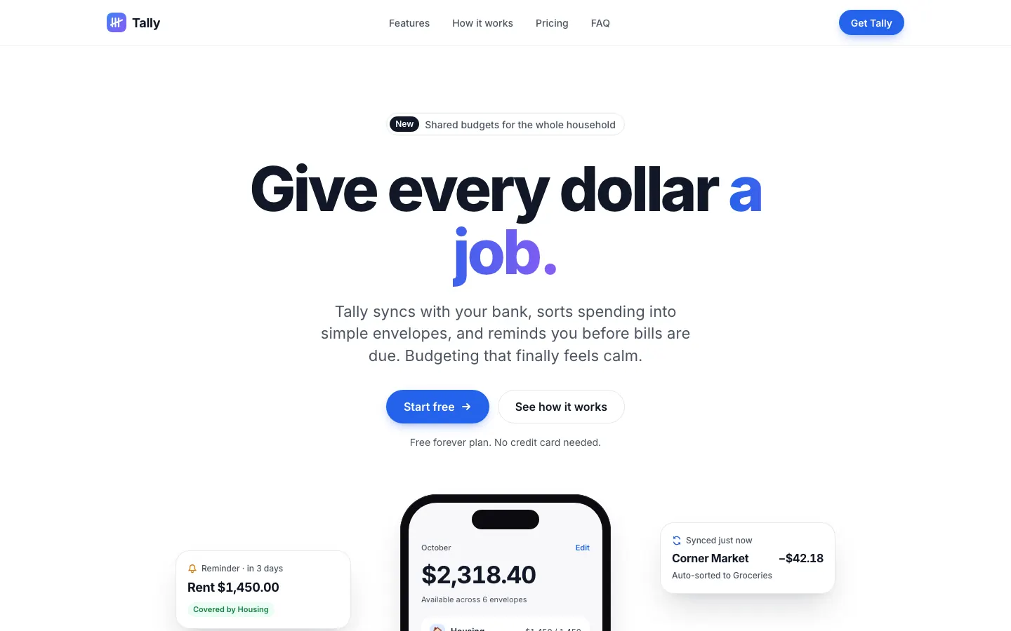 After: Tally landing page, made with Premium (Awesome Design Skills)