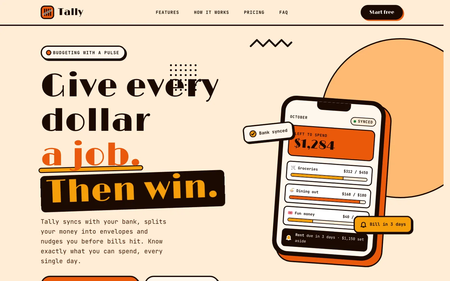 After: Tally landing page, made with Pulse (Awesome Design Skills)