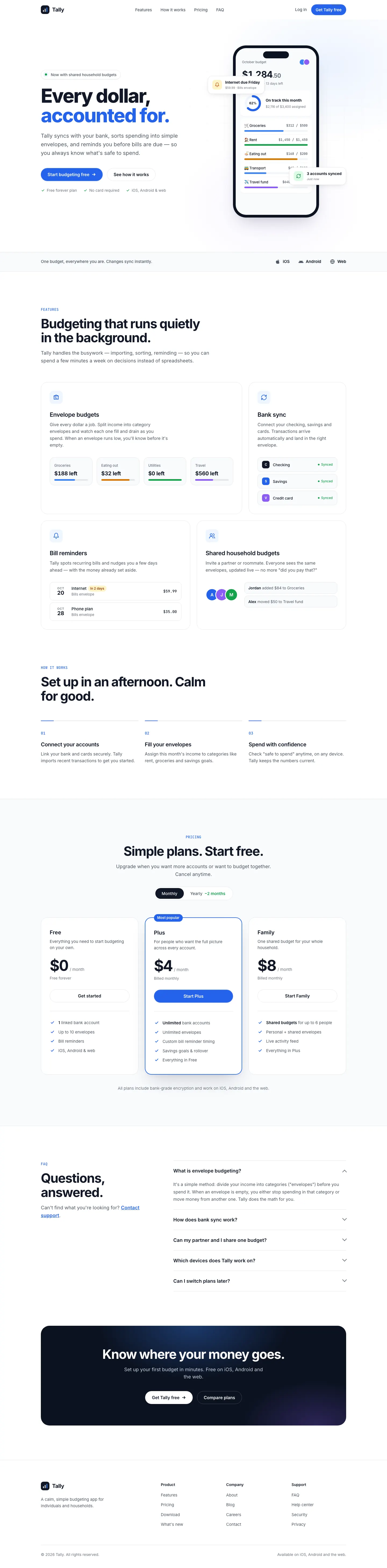 After: Tally landing page, made with Sleek (Awesome Design Skills)