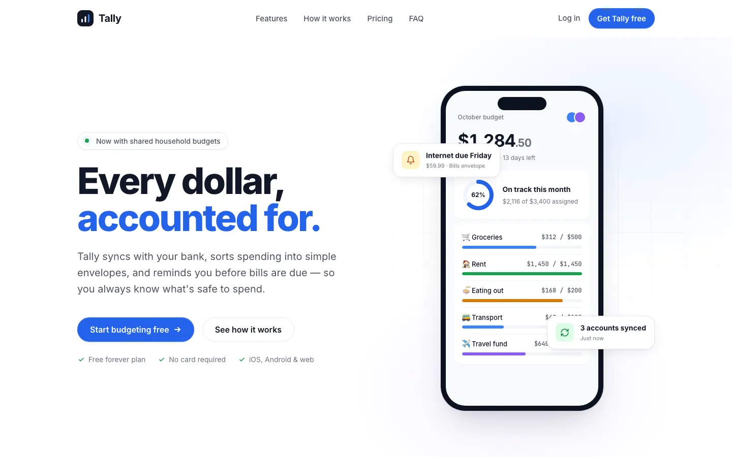 After: Tally landing page, made with Sleek (Awesome Design Skills)