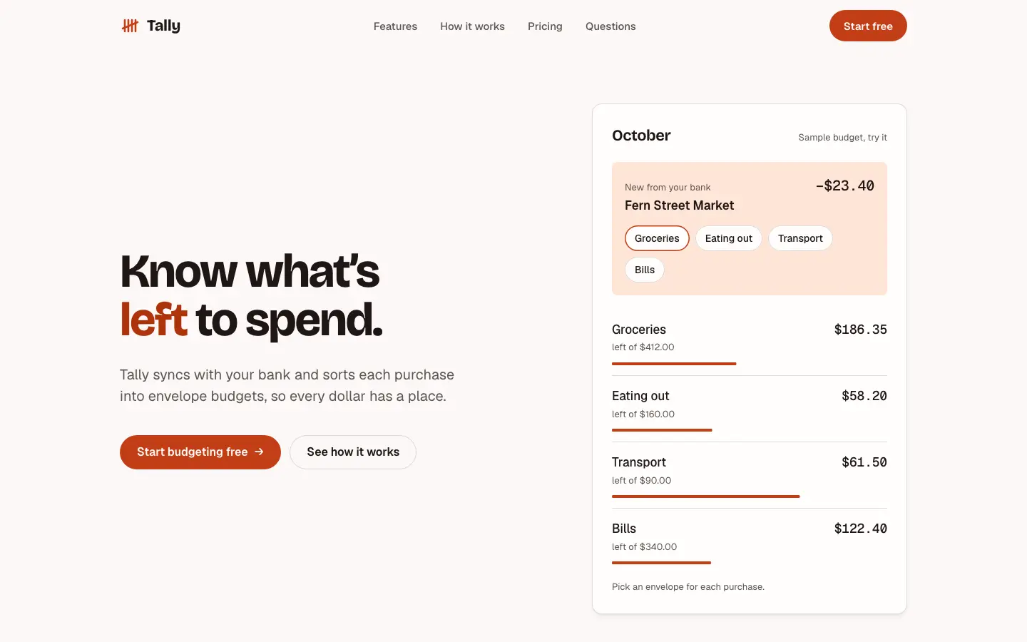 After: Tally landing page, made with Design Taste (h3nryprod01)