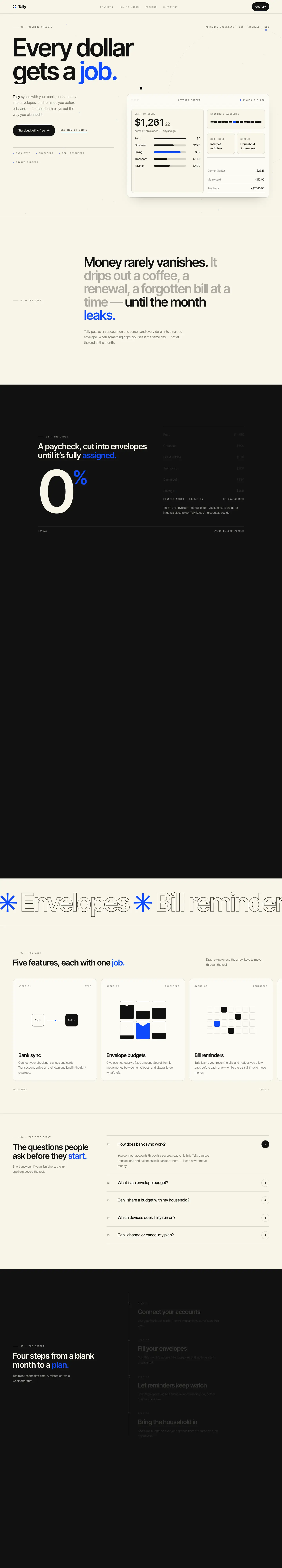After: Tally landing page, made with Cinematic Motion (Design Taste by Mustafa)