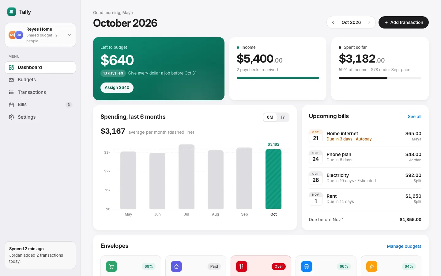 After: Tally dashboard, made with Apple Design (Emil Kowalski)