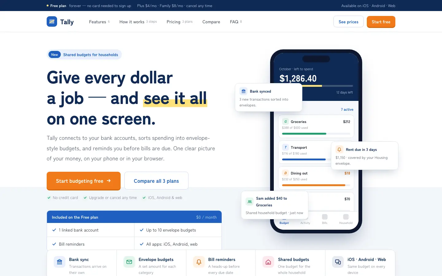 After: Tally landing page, made with Japanese Web Design