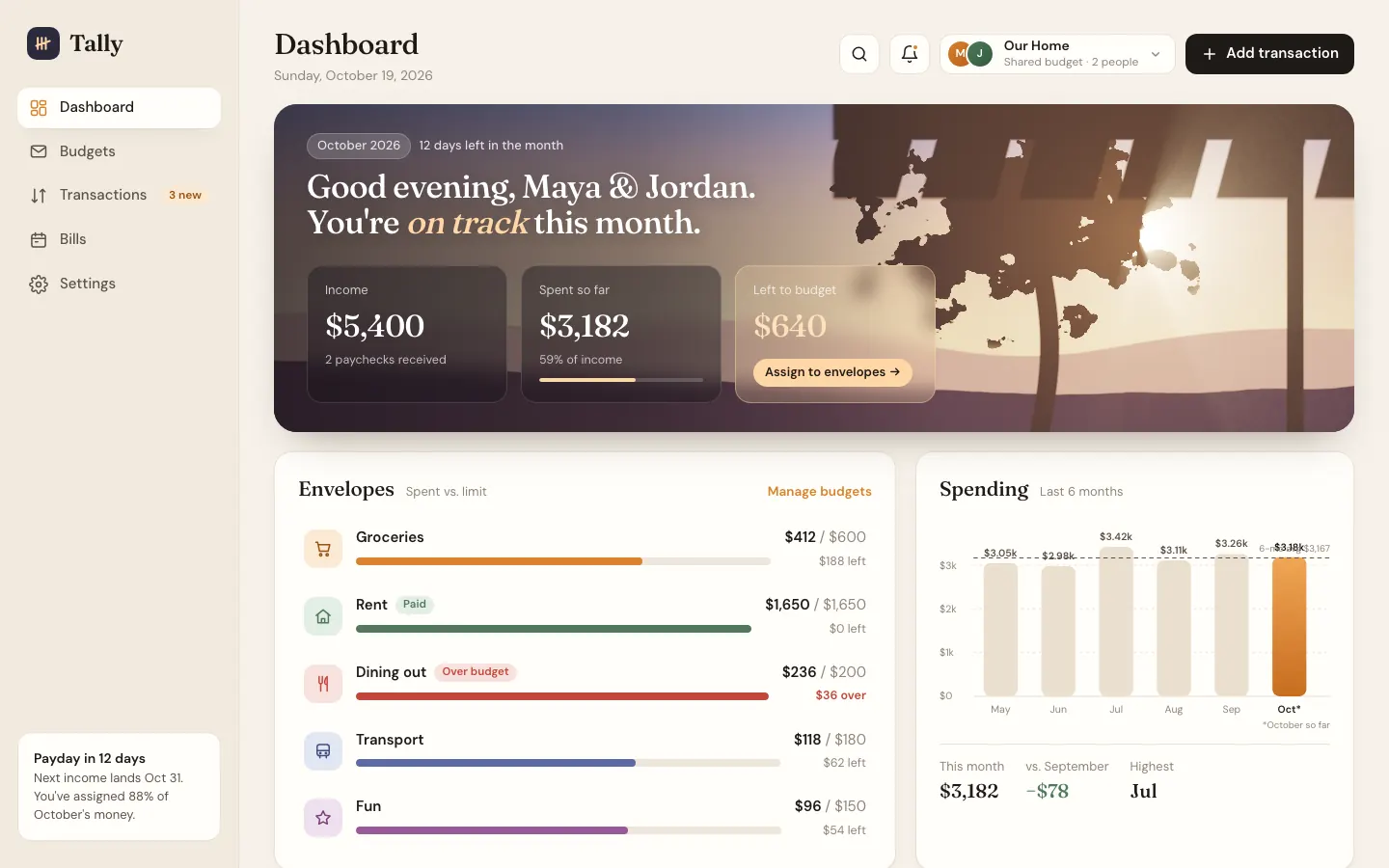 After: Tally dashboard, made with 3D Sky Rays (Meng To)