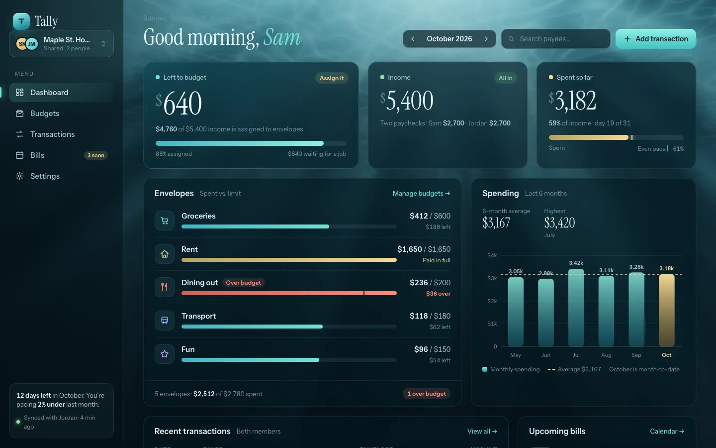 After: Tally dashboard, made with 3D Underwater God Rays (Meng To)