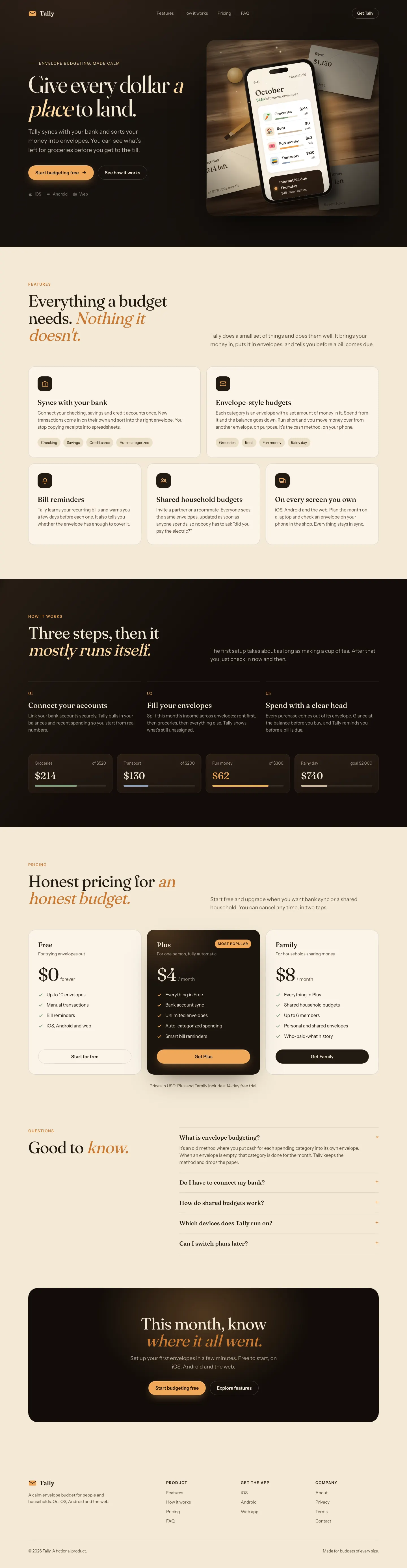 After: Tally landing page, made with 3D Wood Lighting Scorecard (Meng To)
