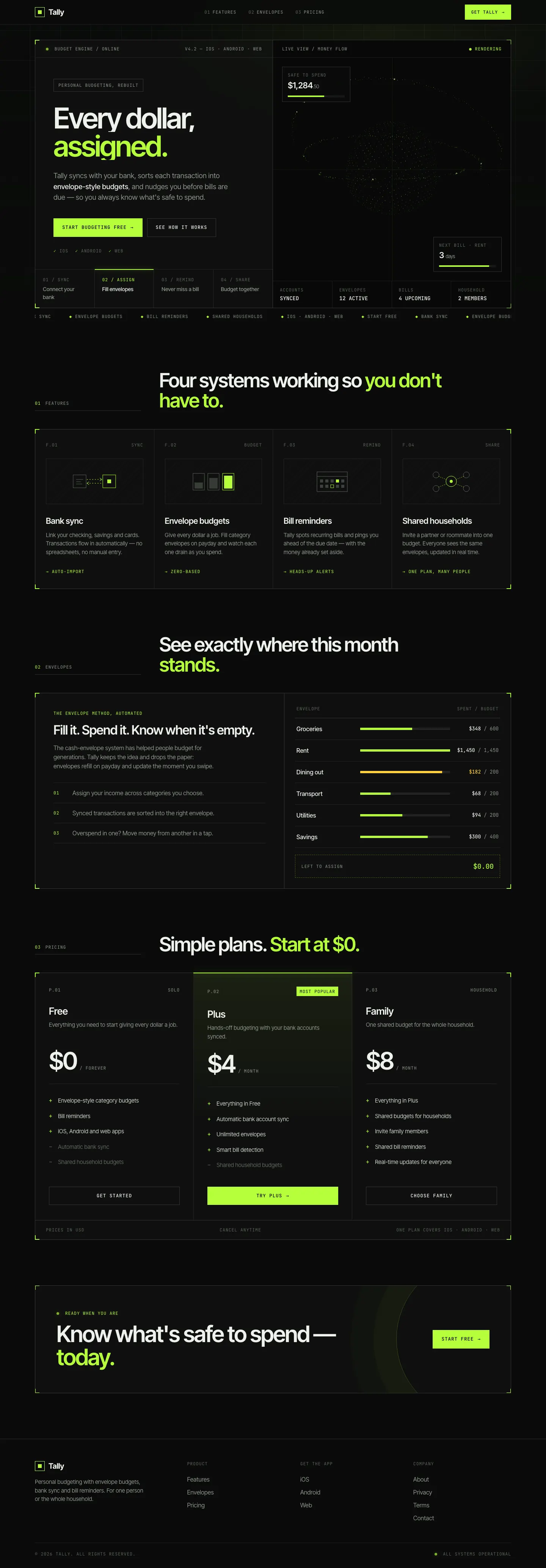 After: Tally landing page, made with Bright Green Tech System (Meng To)