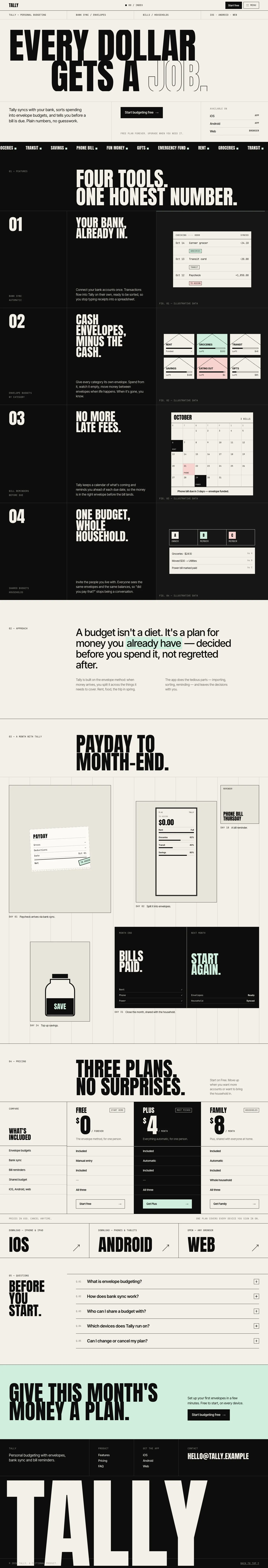 After: Tally landing page, made with Documentary Brutalist Agency (Meng To)