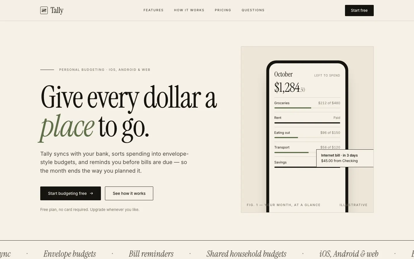 After: Tally landing page, made with Editorial Service Booking (Meng To)