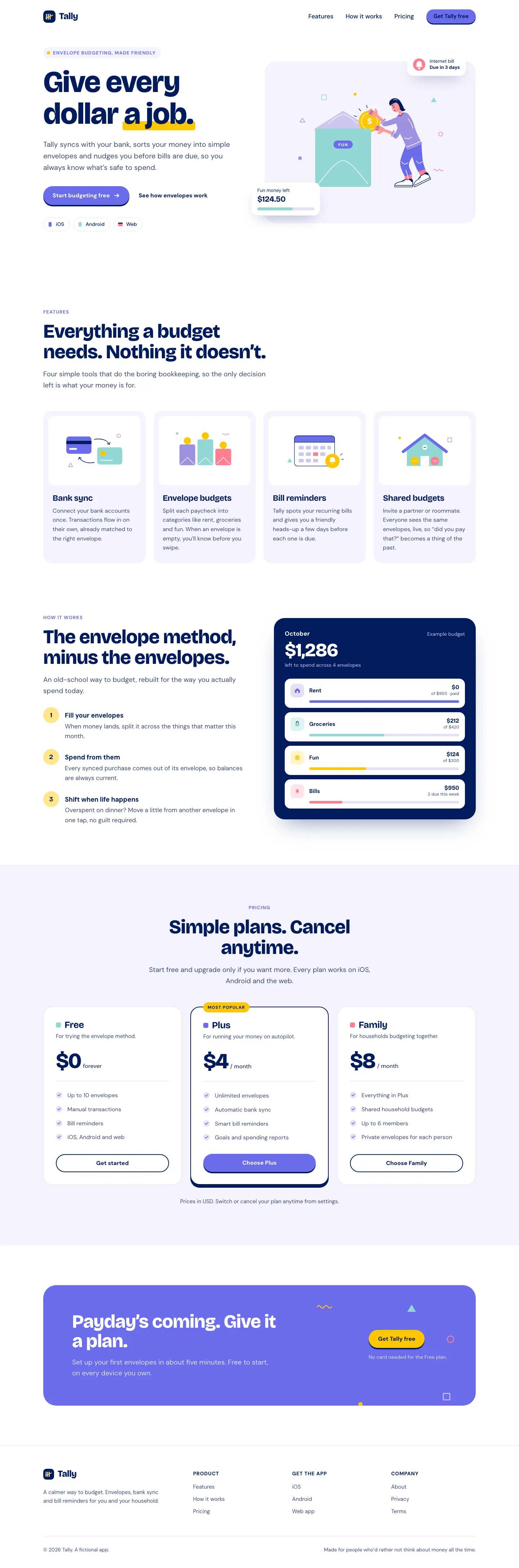 After: Tally landing page, made with Illustration: Flat (Meng To)