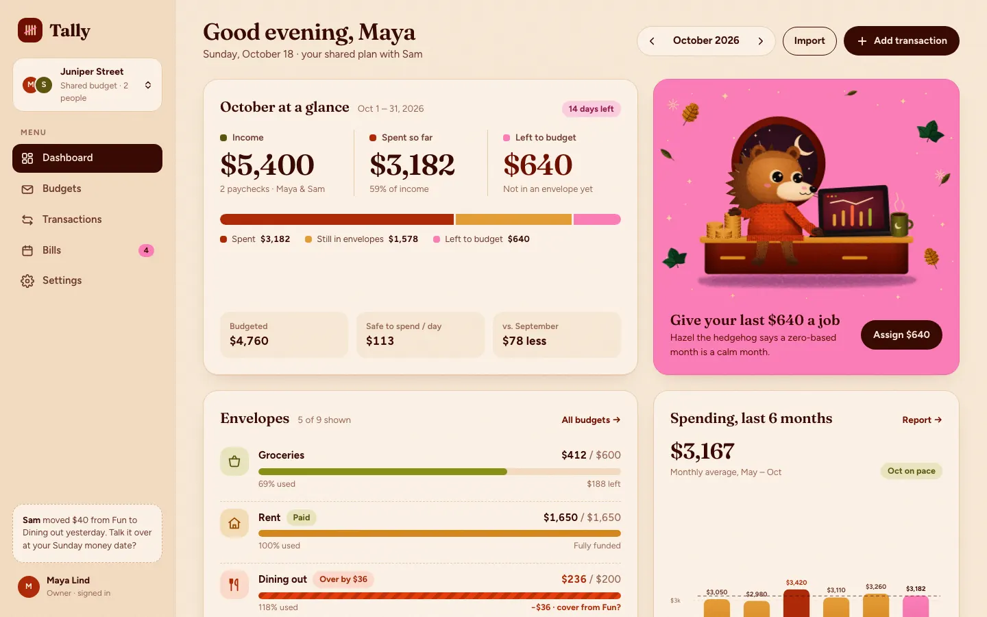 After: Tally dashboard, made with Illustration: Grainy Gouache (Meng To)