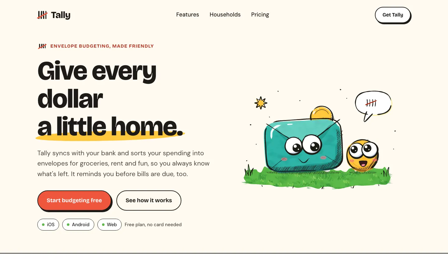 After: Tally landing page, made with Illustration: Ink Sketch (Meng To)