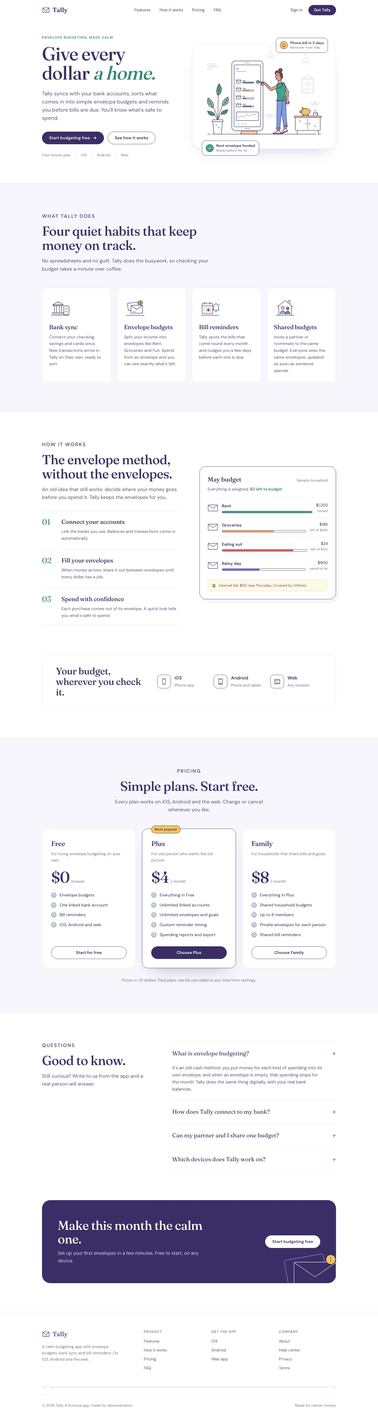 After: Tally landing page, made with Illustration: Line Interior (Meng To)