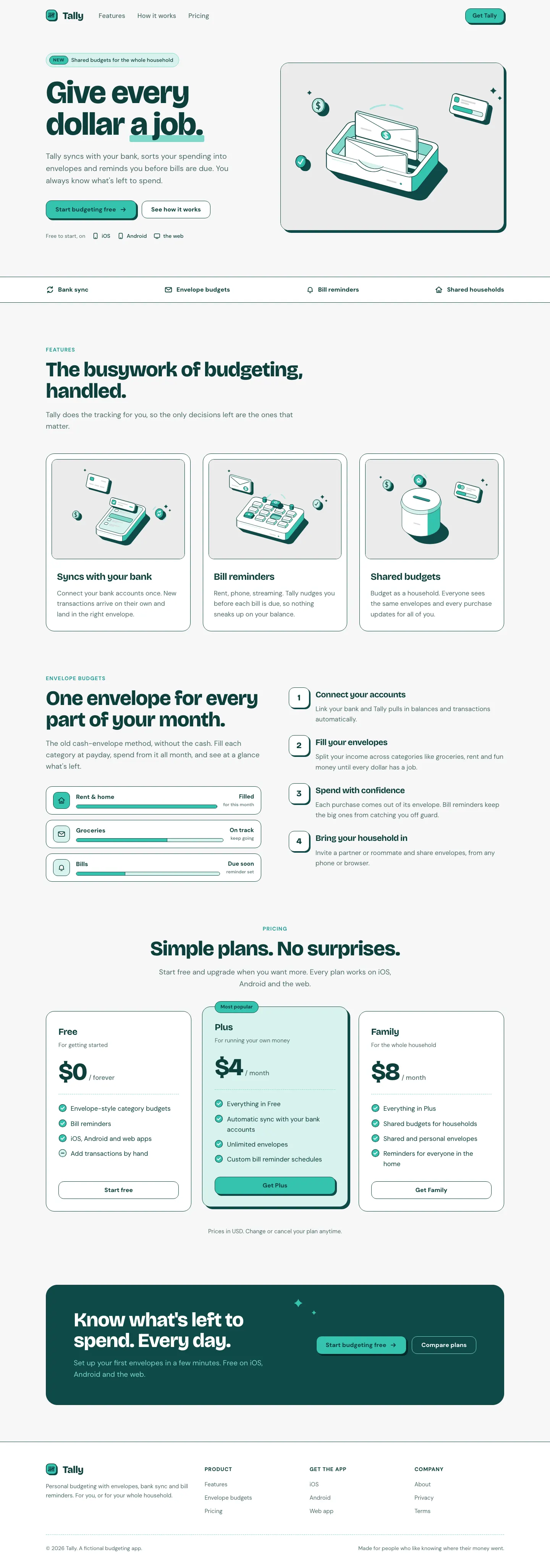 After: Tally landing page, made with Illustration: Teal Spot (Meng To)