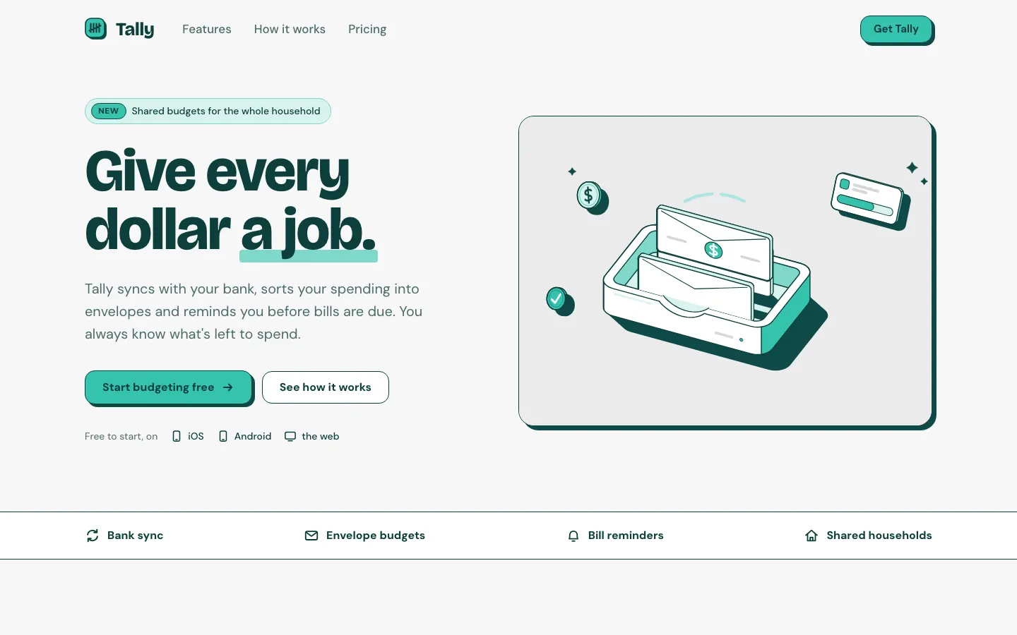 After: Tally landing page, made with Illustration: Teal Spot (Meng To)