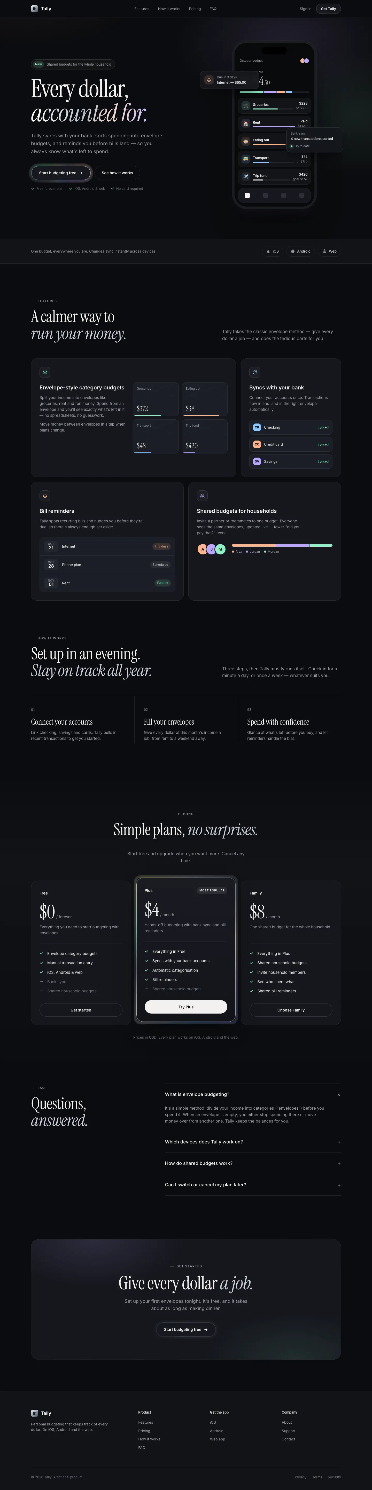 After: Tally landing page, made with Liquid Metal Border (Meng To)