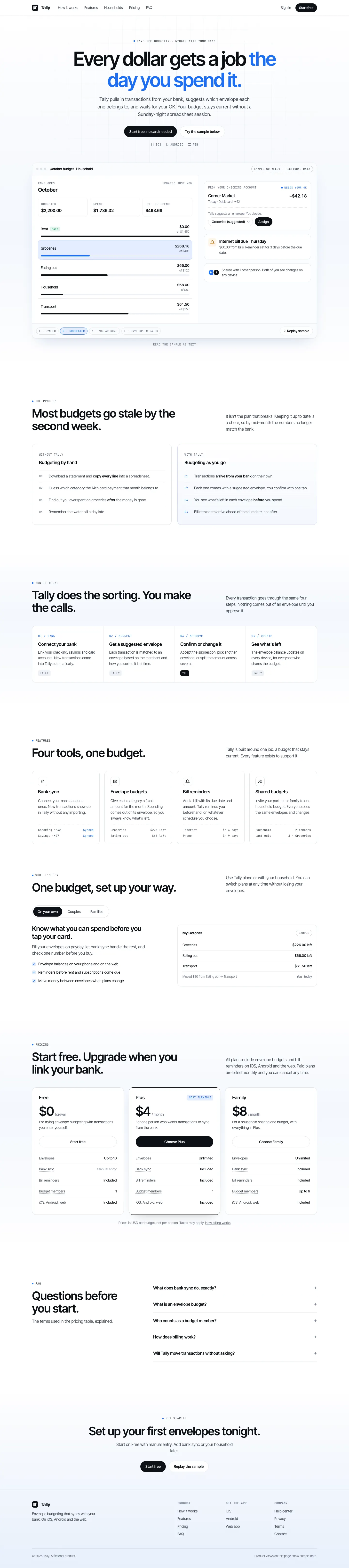 After: Tally landing page, made with Product Proof SaaS (Meng To)