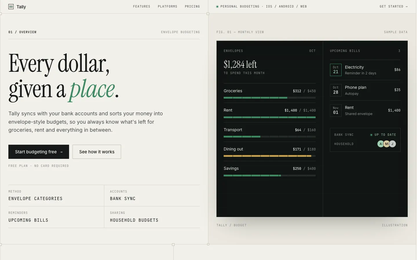 After: Tally landing page, made with Split Layout Technical (Meng To)