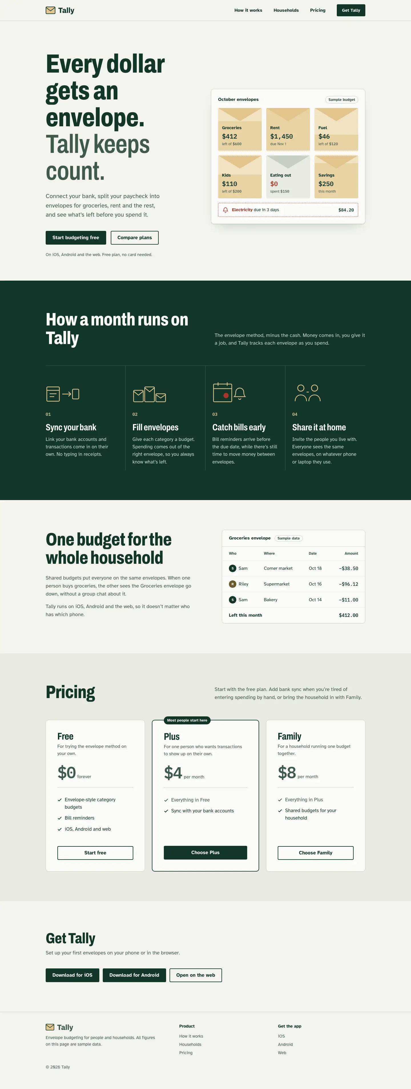 After: Tally landing page, made with AI Slop (OpenCode Power Pack)
