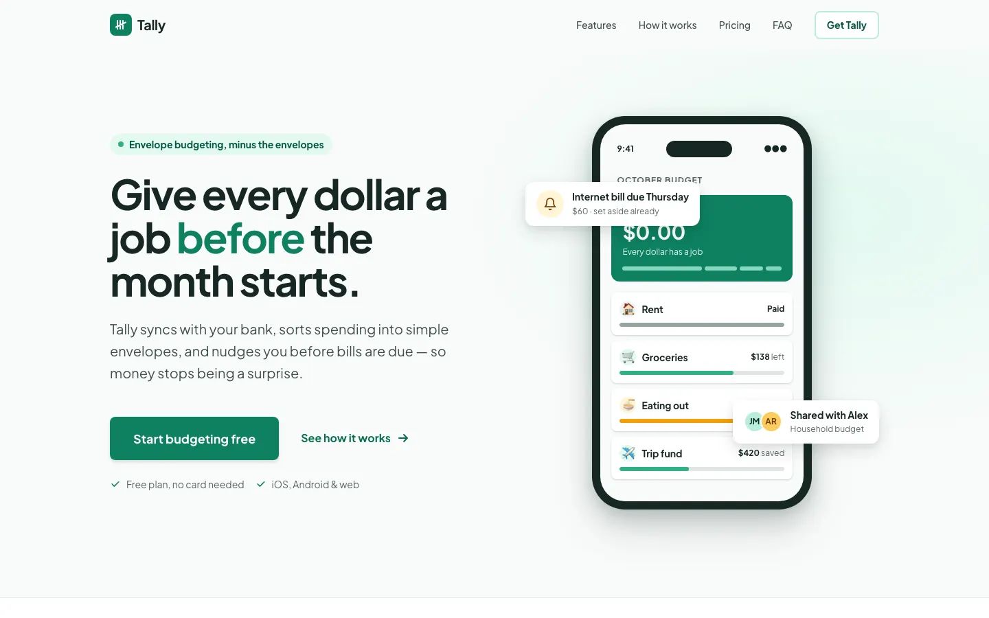 After: Tally landing page, made with Refactoring UI (s0xDk)