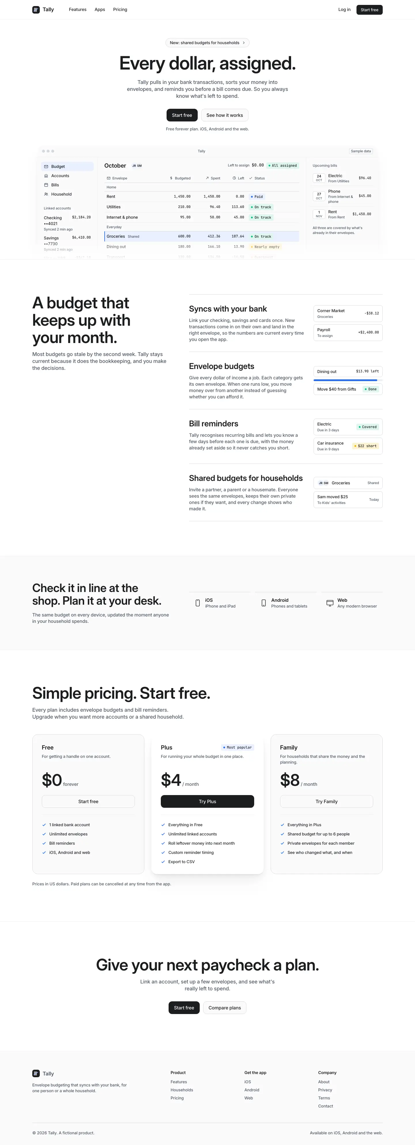 After: Tally landing page, made with Sheleg Design