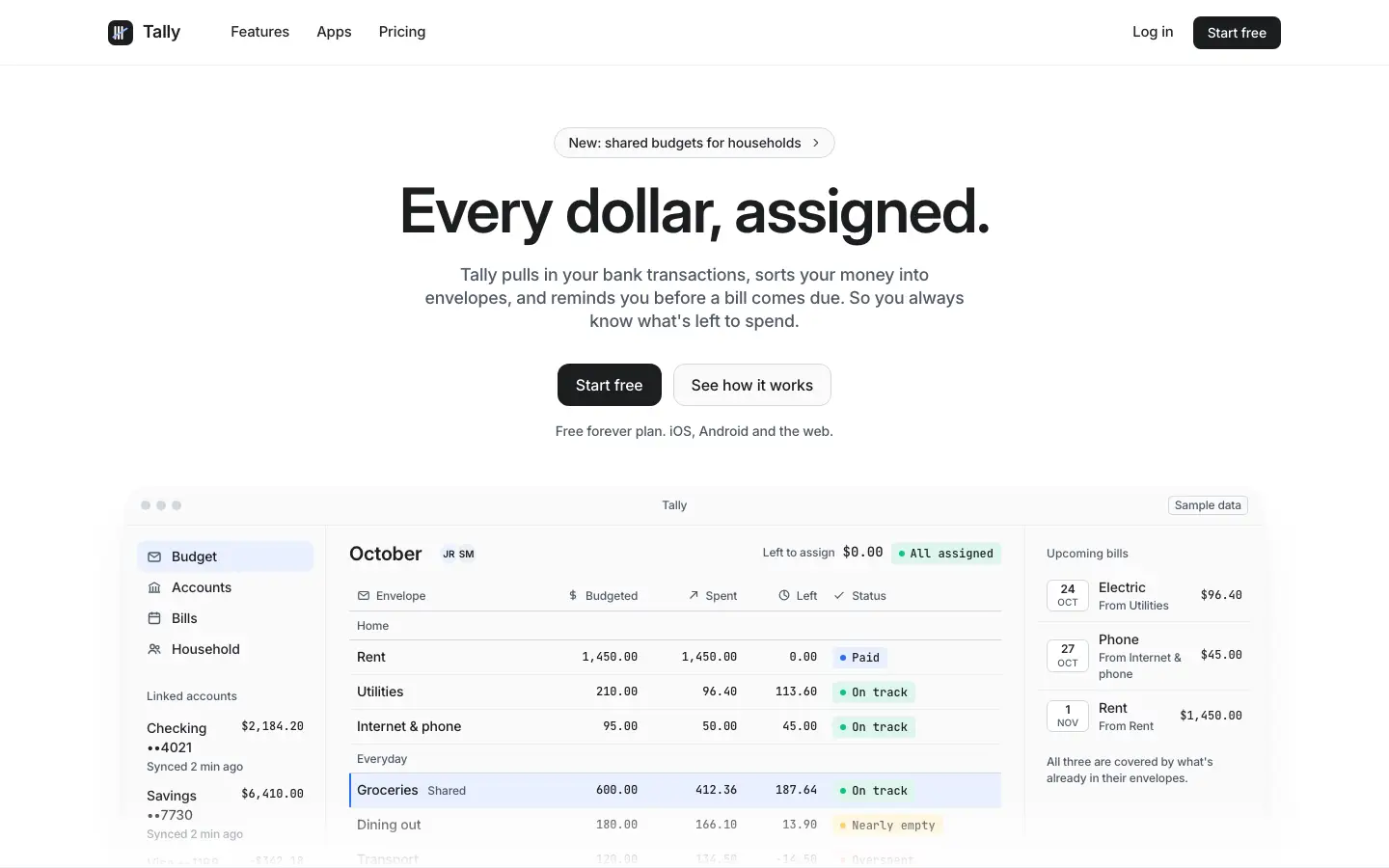 After: Tally landing page, made with Sheleg Design