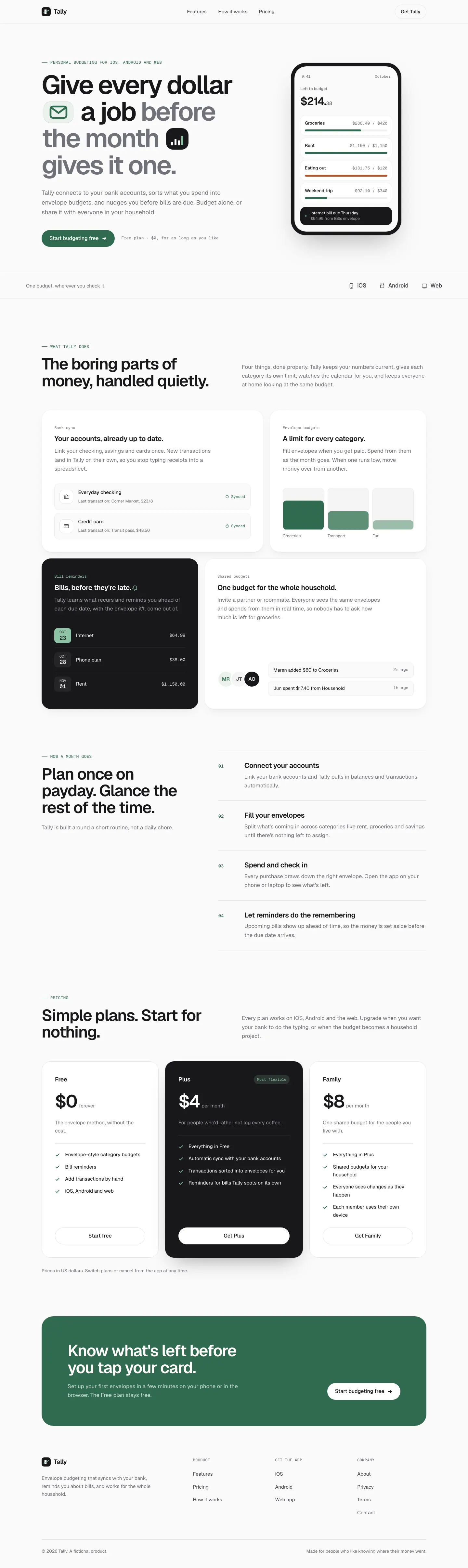 After: Tally landing page, made with Taste Design (Stitch Skills)