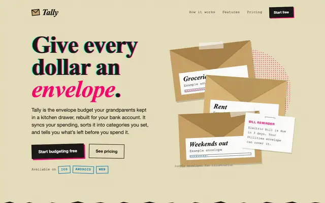 Tally landing page made with Frontend Design (Ilm-Alan)