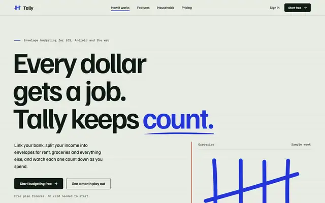 Tally landing page made with Awwwards (juliobsz)