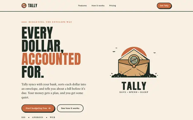 Tally landing page made with Illustration: Vintage Emblem (Meng To)